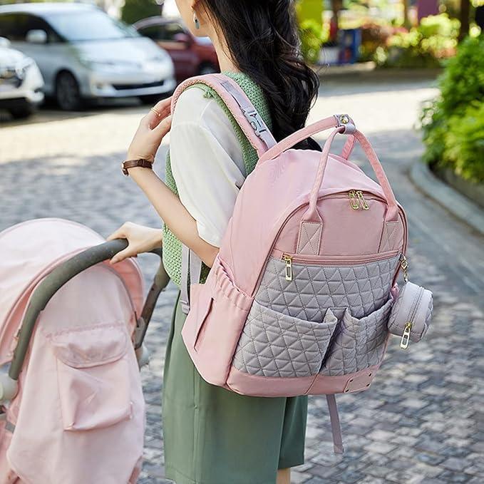 SONARIN HANGJIA Multifunctional Lightweight Baby Changing Backpack, Changing Bag, Large Capacity, Waterproof Baby Bag, Changing Bag, Backpack, Travel Bag with Dummy Bag for Mum and Dad - Adenzo Comfies