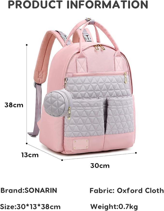 SONARIN HANGJIA Multifunctional Lightweight Baby Changing Backpack, Changing Bag, Large Capacity, Waterproof Baby Bag, Changing Bag, Backpack, Travel Bag with Dummy Bag for Mum and Dad - Adenzo Comfies