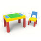 Home Canvas 2 - IN - 1 Unisex Kids Building Block & Study Table & Chair Set, Multicolor Table and Chair for Kids of 3 Years and Above - Adenzo Comfies