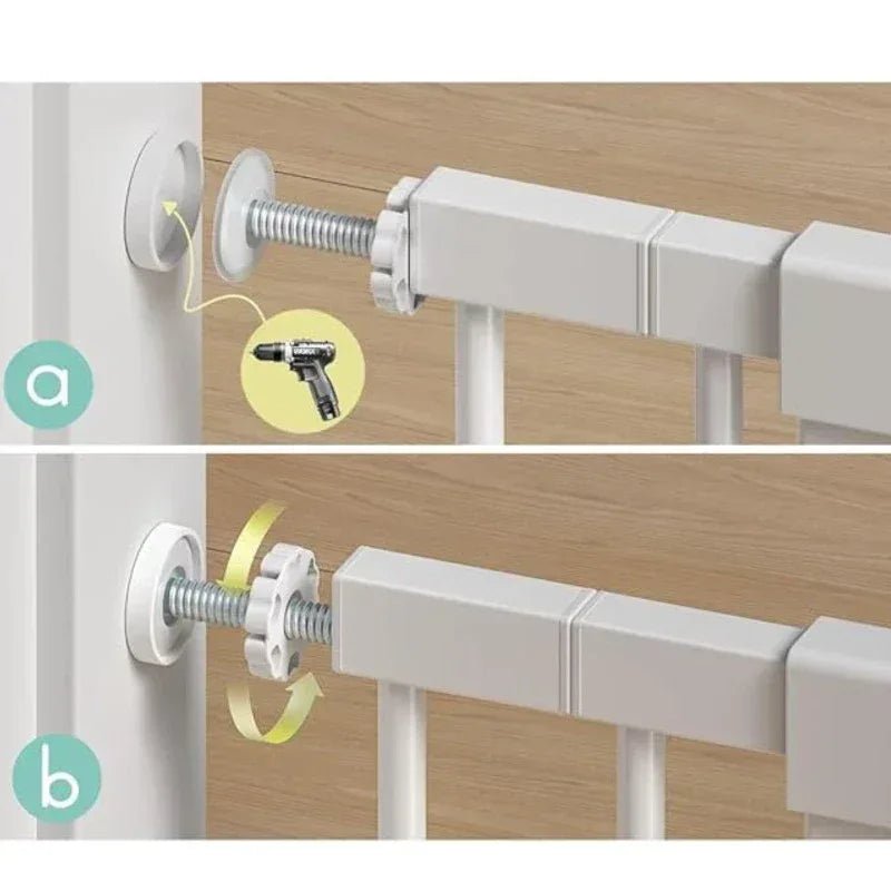 No - Drill Extendable Safety Gate for Babies and Pets – Adjustable Doorway and Stair Barrier, Easy Installation, Durable Childproof Fenc - Adenzo Comfies