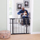 Safety Gate for stairs, adjustable , made of steel -Black. - Adenzo Comfies