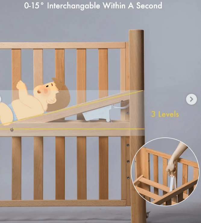 Moob Wooden Baby Crib (609 5-in-1 – Convertible Bed, Playpen - Adenzo Comfies