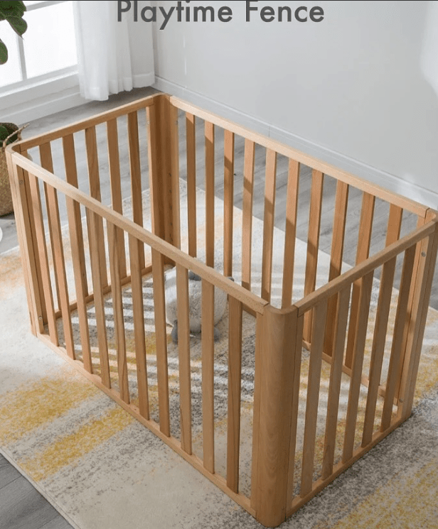 Moob Wooden Baby Crib (609 5-in-1 – Convertible Bed, Playpen - Adenzo Comfies