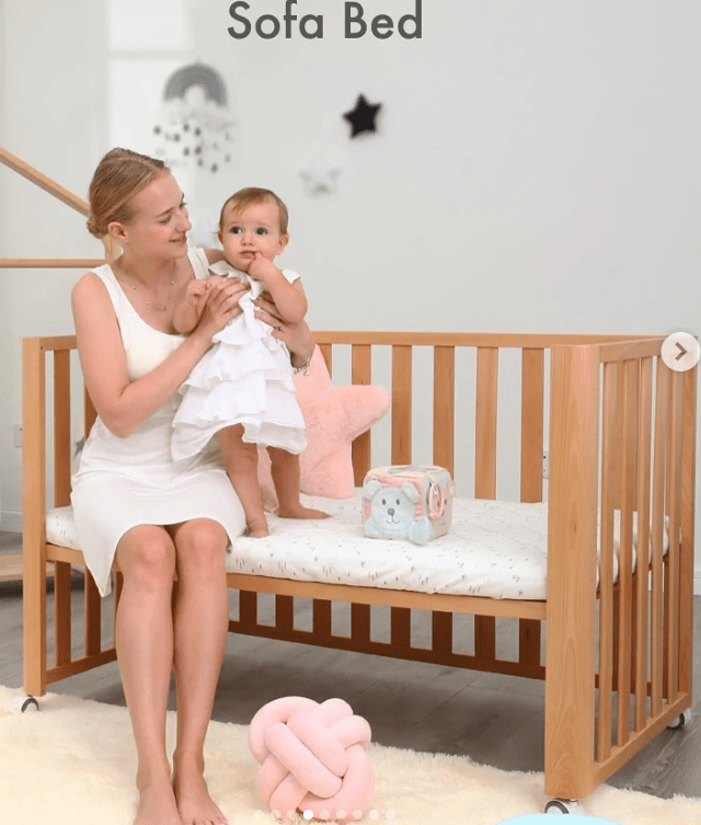 Moob Wooden Baby Crib (609 5-in-1 – Convertible Bed, Playpen - Adenzo Comfies