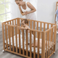 Moob Wooden Baby Crib (609 5-in-1 – Convertible Bed, Playpen - Adenzo Comfies