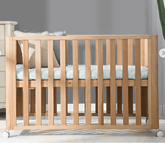 Moob Wooden Baby Crib (609 5-in-1 – Convertible Bed, Playpen - Adenzo Comfies