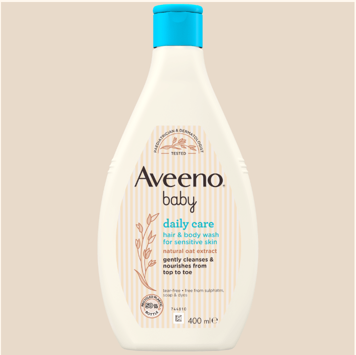 Aveeno Baby Daily Care Hair and Body Wash 400ml, Tear-Free Baby Wash with Gentle Fragrance with Collodial Oatmeal, Gently Cleanses and Leaves Skin Feeling Moisturised, For Sensitive Skin - Adenzo Comfies