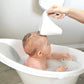 Shnuggle Bath Rinse Jug | Soft Rim Baby & Toddler Shampoo Rinser | Bath Hair Rinsing Cup | Hair Wash Jug with Handle | Essential Bath Accessories | White/Grey - Adenzo Comfies