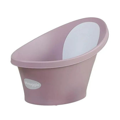 Shnuggle Newborn Baby Bath | Built in Support Bump and Soft Backrest | Suitable from Newborn | Bath Seat Support Includes Plug | Blossom Pink - Adenzo Comfies