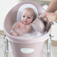 Shnuggle Newborn Baby Bath | Built in Support Bump and Soft Backrest | Suitable from Newborn | Bath Seat Support Includes Plug | Blossom Pink - Adenzo Comfies