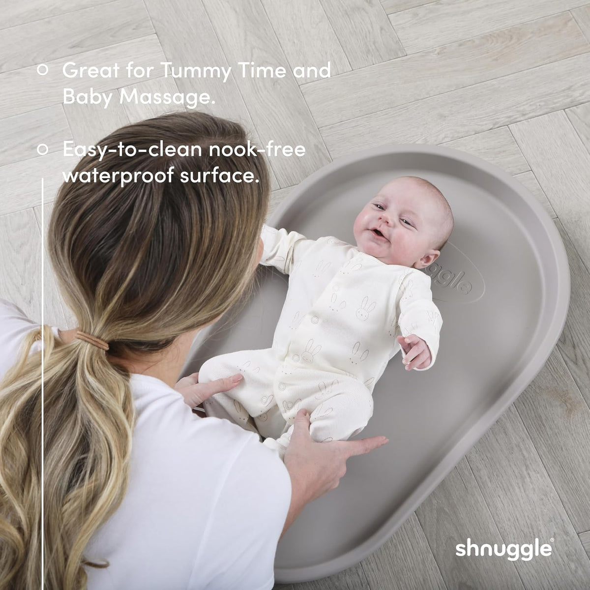 Shnuggle Squishy Baby Changing Mat | Soft and Warm Foam Material is Nicer for Babies | Perfect for Nappy/Diaper Changing Time | Anti-Slip Easy Clean Wipeable. - Adenzo Comfies