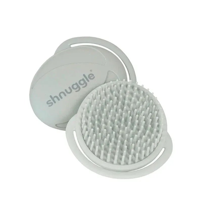 Shnuggle Baby Bath Brush Soft Silicone Scalp Massager – Grey - Adenzo Comfies
