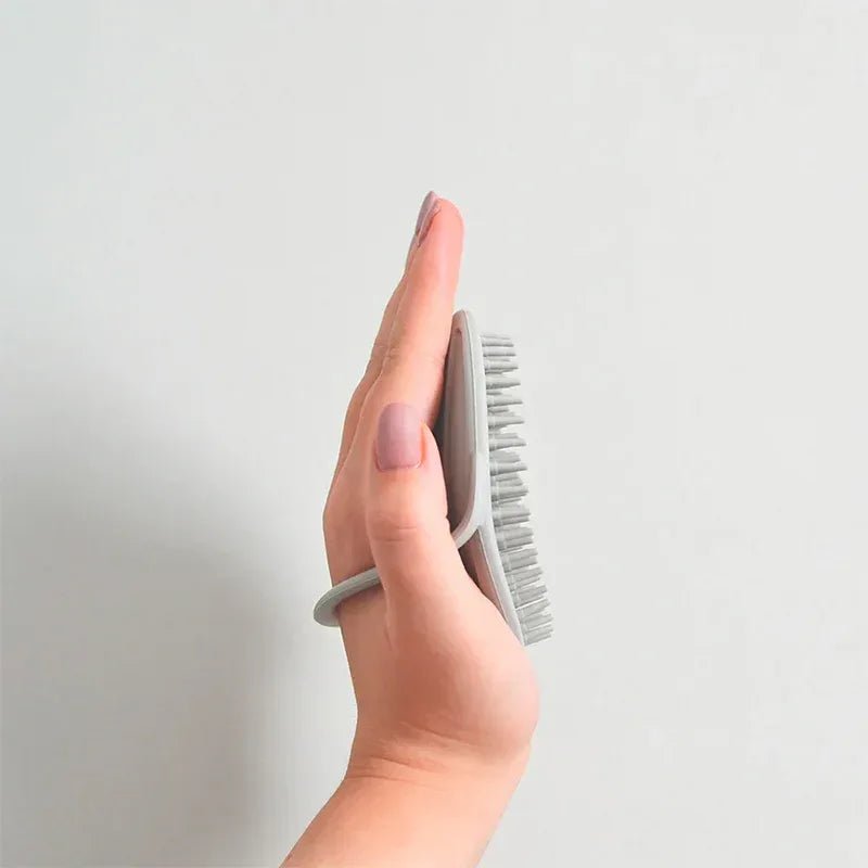 Shnuggle Baby Bath Brush Soft Silicone Scalp Massager – Grey - Adenzo Comfies