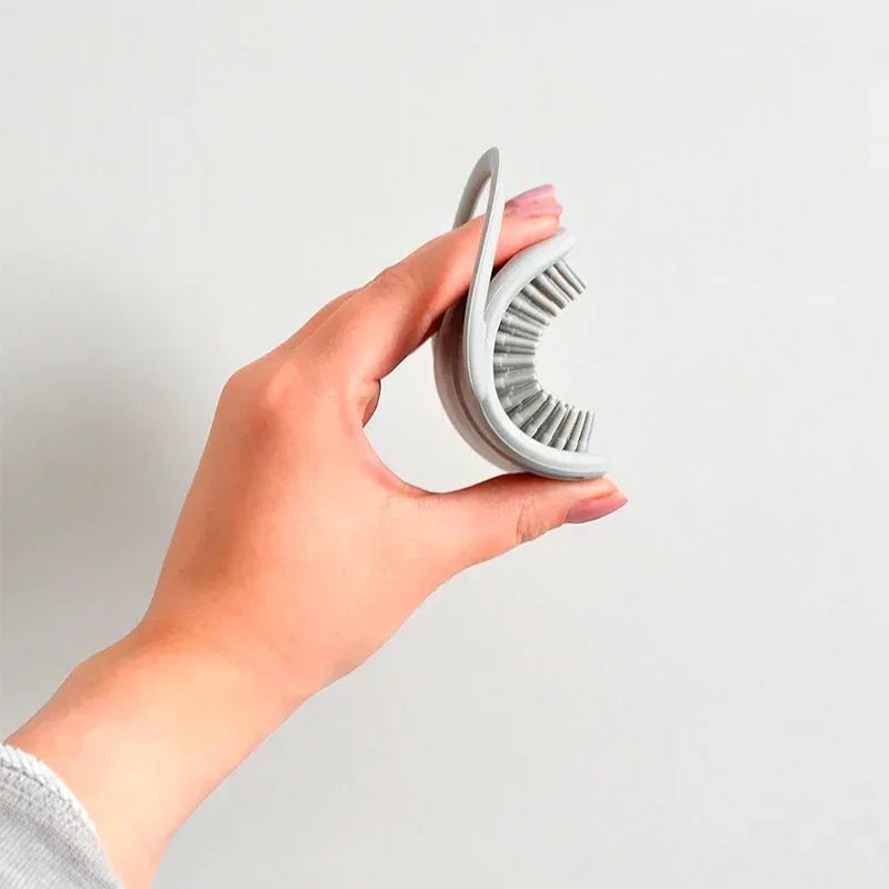 Shnuggle Baby Bath Brush Soft Silicone Scalp Massager – Grey - Adenzo Comfies
