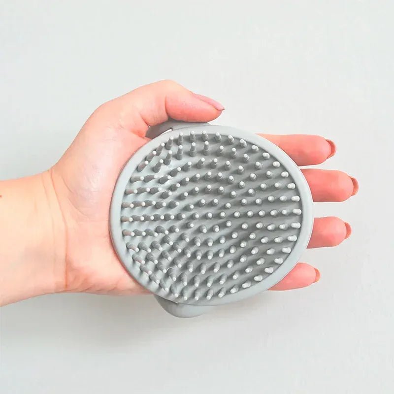 Shnuggle Baby Bath Brush Soft Silicone Scalp Massager – Grey - Adenzo Comfies