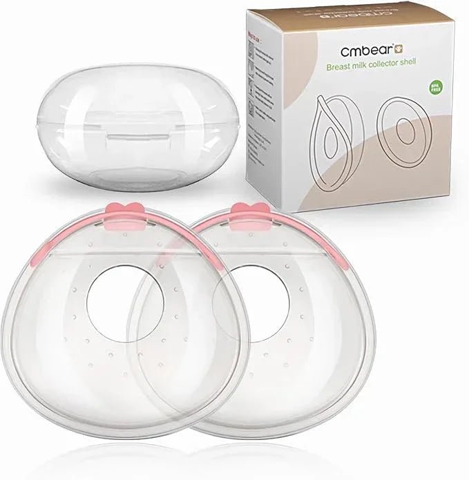 Silicone Breast Milk Collector, Breast Pad Nursing Cups, Leakproof Milk Savers for Breastfeeding, Soft Shell for Nipple Pain, Reusable, Safe, Easy to Carry(2Pack) - Adenzo Comfies