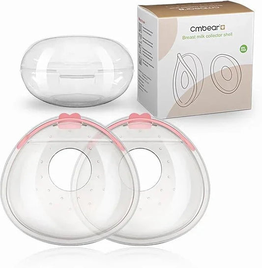 Silicone Breast Milk Collector, Breast Pad Nursing Cups, Leakproof Milk Savers for Breastfeeding, Soft Shell for Nipple Pain, Reusable, Safe, Easy to Carry(2Pack) - Adenzo Comfies