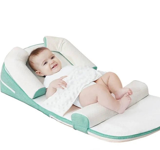 Baby Sleep Positioner Pillow – Anti-Roll Newborn Lounger with Head Support, Breathable Soft Cushion for Infant Sleeping, Portable Baby Nest Bed (0–12 Months). - Adenzo Comfies