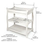 Tony Wooden changing area. Badger Basket White Sleigh Style Baby Changing Table with Storage Shelves - Adenzo Comfies