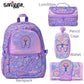 Smiggle Butterfly Design Set Backpack for Children, 42cm, 4 Pcs, Wallet, Pencil Case, Lunch Bag, Backpack - Adenzo Comfies