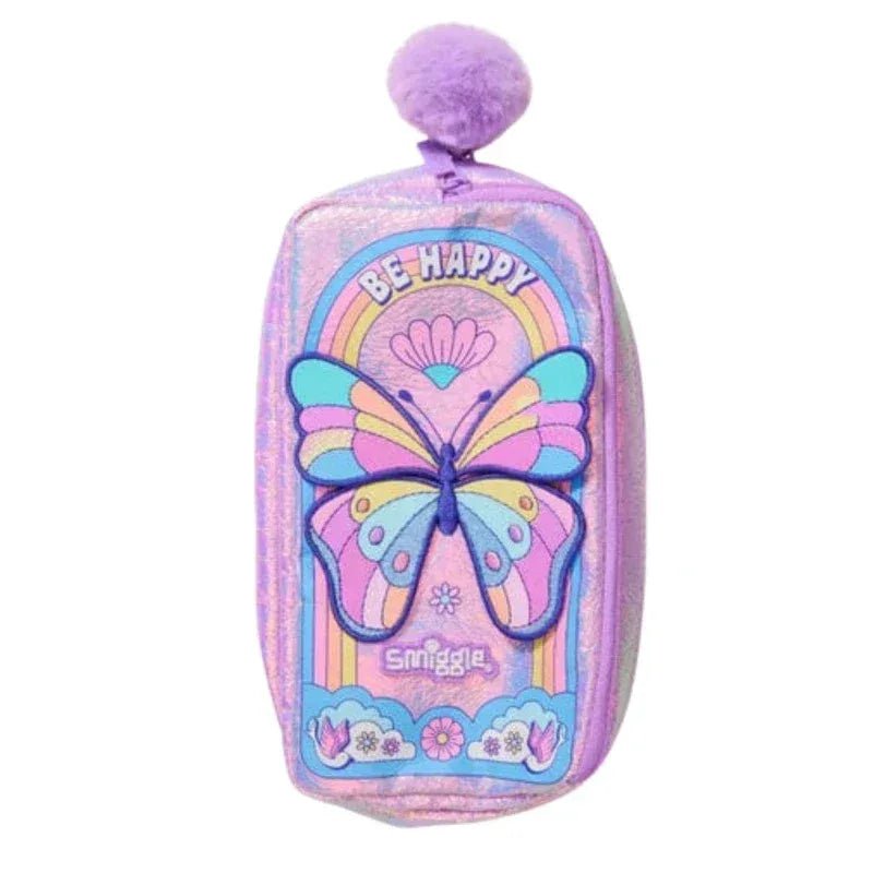 Smiggle Butterfly Design Set Backpack for Children, 42cm, 4 Pcs, Wallet, Pencil Case, Lunch Bag, Backpack - Adenzo Comfies