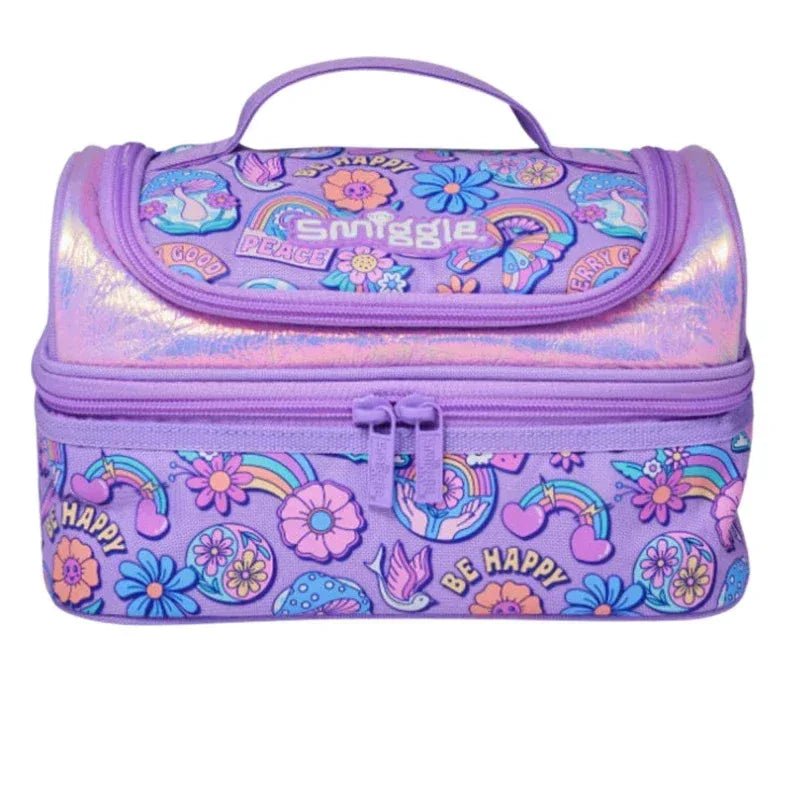 Smiggle Butterfly Design Set Backpack for Children, 42cm, 4 Pcs, Wallet, Pencil Case, Lunch Bag, Backpack - Adenzo Comfies