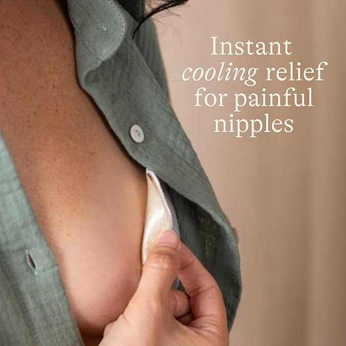 Lansinoh Soothies ® Cooling Gel Pads Breastfeeding - Soothes & Protects Cracked Nipples Breast Feeding - Reusable up to 3 days Includes Storage Tray - Breast Pads Maternity Sore Nipple Relief