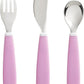 Munchkin Splash Toddler Cutlery Set (Fork, Knife & Spoon), Purple | BPA-Free, Dishwasher Safe, Easy-Grip Utensils for Self-Feeding | Safe Flatware for Babies & Toddlers 18+ Months