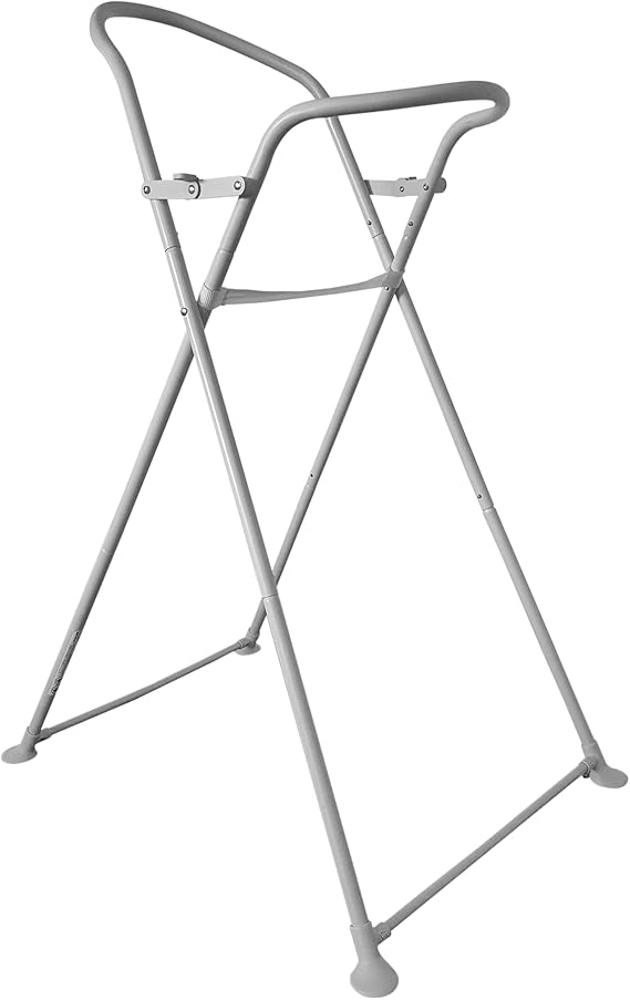 Shnuggle Baby Bath with Folding Stand – Newborn Bathtub with Bum Bump Support, Foam Backrest & Plug, Non - Slip Removable Bath Stand for Babies - Adenzo Comfies