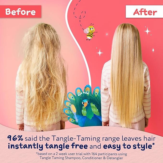 Childs Farm Tangle Taming Hair Detangler Spray, Heat Styling Protector, Strawberry and Mint, Children, Kids, 100ml
