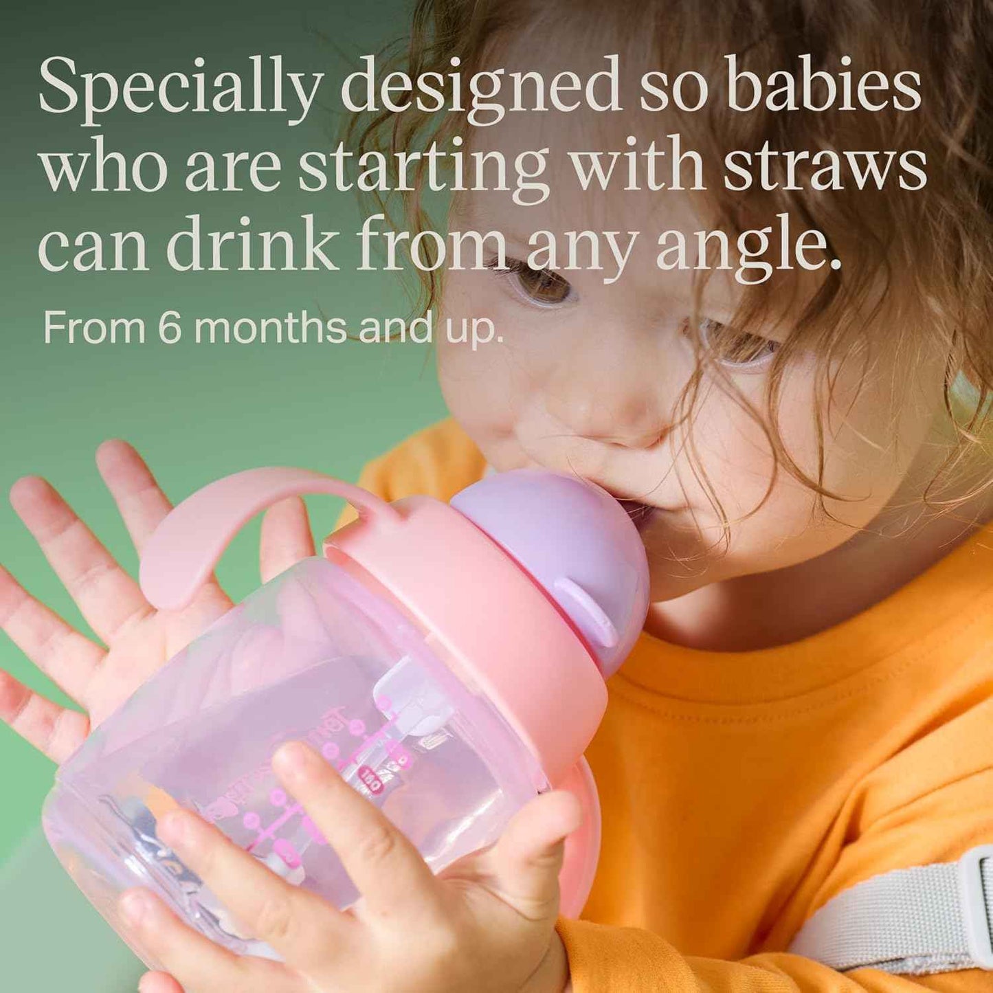 Tommee Tippee Trainer Straw Cup 240ml – Leak-Proof Toddler Sippy Cup for 6 Months+, Weighted Silicone Straw, Easy-Grip Handles & Measurement Mar