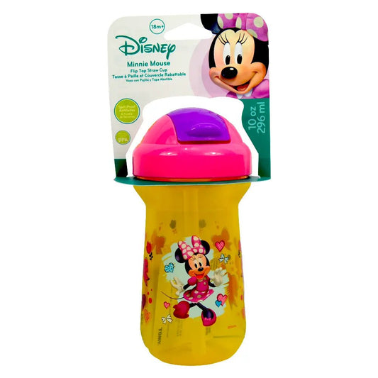 The First Years Disney Minnie Mouse Sip & See Kids Water Bottle - Water Bottle for Toddlers - Spill Proof Toddler Cup - 12 Oz - Adenzo Comfies