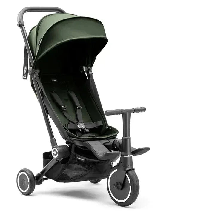 Smartrike Traveler 4 - in - 1 Stroller Tricycle – Onyx Black & Forest Green - Adjustable, Lightweight, Foldable, Toddler Trike, Baby Stroller, Safe and Durable TC5900800 - Adenzo Comfies