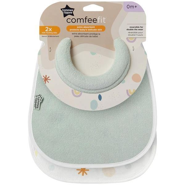 Tommee Tippee Comfee Fit Bibs – Soft, Flexible Baby Bibs with Comfortable Neck Fit, BPA - Free, Easy - Clean Design, Food Catcher Pocket, and Adjustable Closure for Mess - Free Feeding - Adenzo Comfies