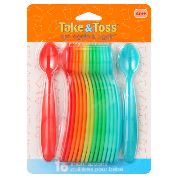 Tomy The First Years Take & Toss Infant Spoons – 16 Pack (4m+)