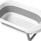 Tenbabe 4-in-1 Foldable Baby Bathtub Set with Silicone Bather, Thermometer, Bucket & Ladle for Newborns to Toddlers, 0-3 Years