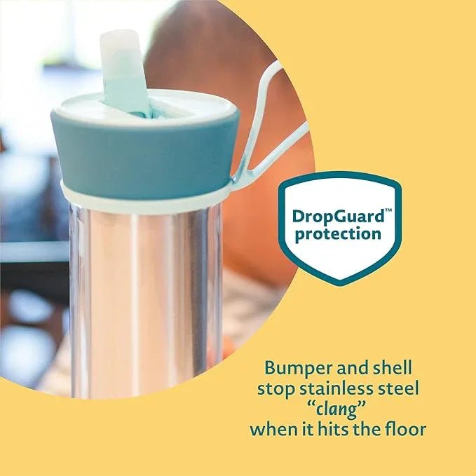 The First Years Cool Core Insulated Toddler Water Bottle – Spill Proof Trainer Cup with Easy Grip Design – 8 Ounces – Ages 12 Months and Up - Adenzo Comfies