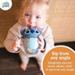 The First Years Disney Lilo & Stitch Weighted Straw Cup - Spill Proof Toddler Straw Cups with Flip Top Cover - Transition Sippy Cup - Toddler Feeding Supplies - 7 Oz - Ages 6 Months and Up - Adenzo Comfies