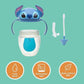The First Years Disney Lilo & Stitch Weighted Straw Cup - Spill Proof Toddler Straw Cups with Flip Top Cover - Transition Sippy Cup - Toddler Feeding Supplies - 7 Oz - Ages 6 Months and Up - Adenzo Comfies