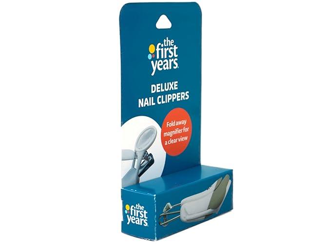 The First Years Deluxe Baby Nail Clipper with Magnifier – Precision Infant Nail Care Tool - Adenzo Comfies