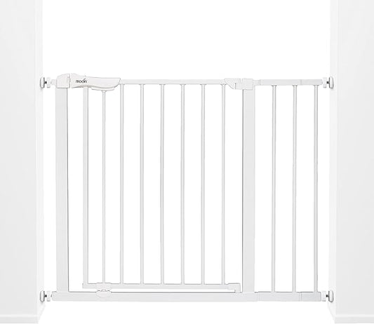 The Moon Brand Auto Baby Safety Gate Tiny Gate with Safety Lines - Standard Size, Easy Installation - White Design - Perfect for Baby Moms: Durable, Multiple Use & Enhanced Security