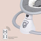 The Moon Brand Baby Swing. 0 - 6m ,Holds upto 9kg. Gentle Swaying Motion. In Built Music System. Flexible Speed and Timer Settings. With Remote Control. Motion Sensor. 5 Point Harness - Circle