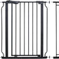 The Moon Brand Secura Baby Safety gate 76 - 80cm with 10cm extension,Auto lock barrier - Extra Wide metal guard - Child safety and pet protection - Perfect fit - adjustable width - Ideal for stair Case – Black - Adenzo Comfies