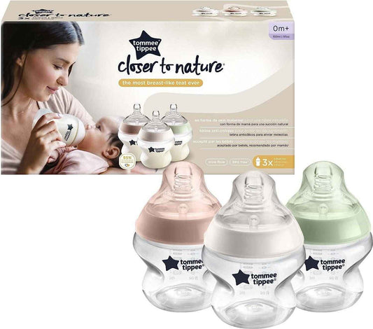 Tommee Tippee Closer to Nature Baby Bottle 150ml 3 Pack - Adenzo Comfies