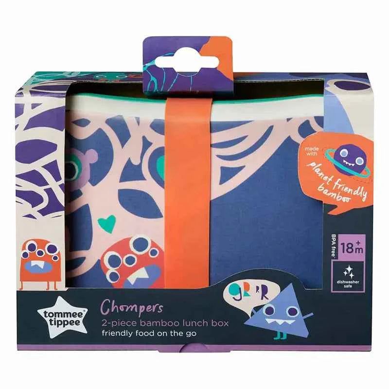 Tommee Tippee Chompers Bamboo Lunchbox Set – 2 Pack, Multicolor, 18m+