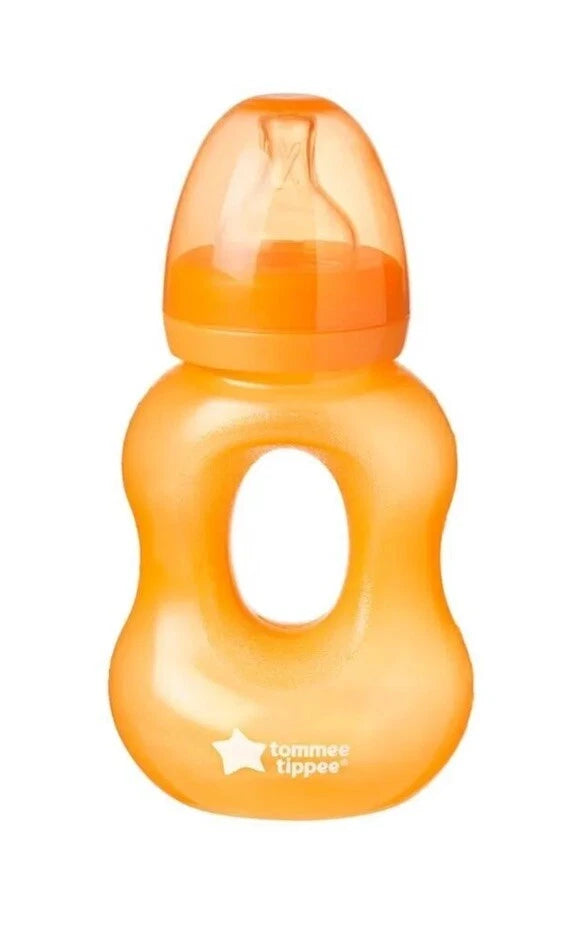 Tommee Tippee Essentials Weaning Easy Grip Bottle – 240ml, 4m+  BPA‑Free, Leak‑Proof, Assorted