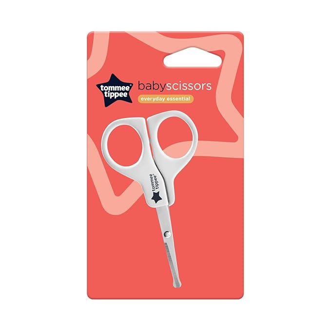 Tommee Tippee Essential Basics Baby Scissors – Safe Rounded Tips, BPA‑Free
