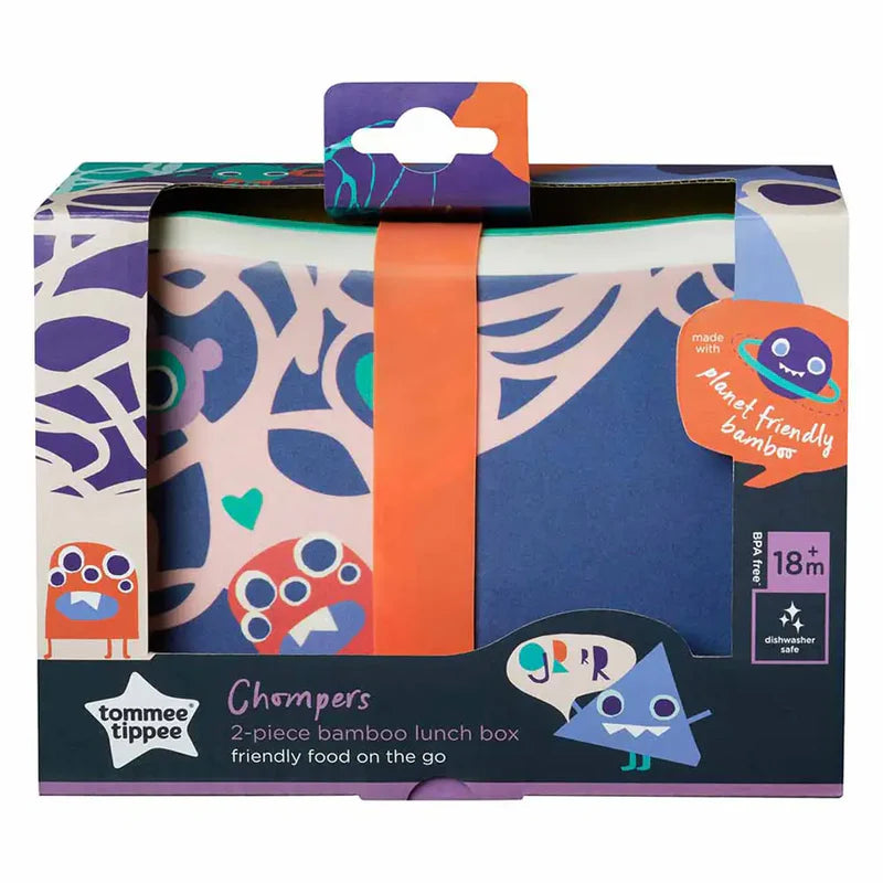 Tommee Tippee Chompers Bamboo Lunchbox Set – 2 Pack, Multicolor, 18m+