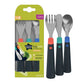 Tommee Tippee Big Kids 1st Cutlery Set – Stainless Steel Fork, Spoon, and Knife for Toddlers and Preschoolers, BPA - Free, Easy - Grip Handles, Dishwasher Safe, Durable Training Utensils for Self - Feeding - Adenzo Comfies