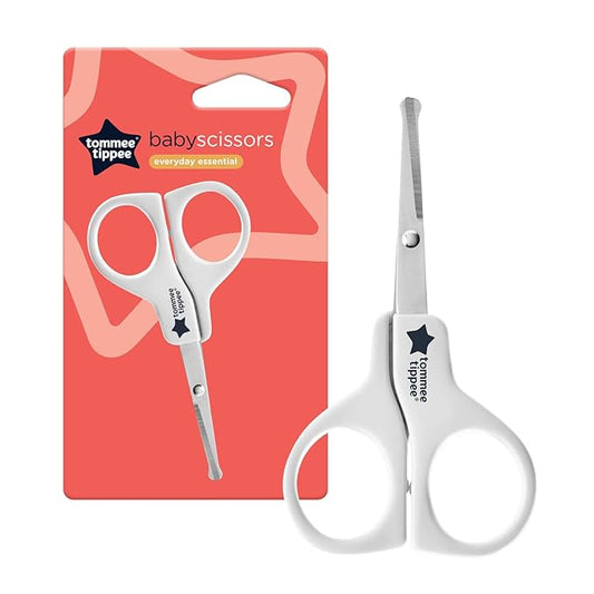 Tommee Tippee Essential Basics Baby Scissors – Safe Rounded Tips, BPA‑Free